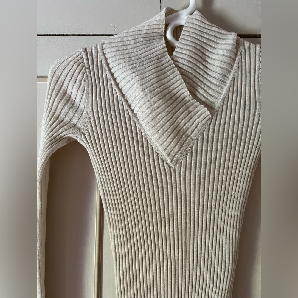 All Saints white long sleeve dress, 100% merino wool